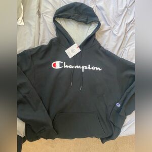 Champion Dark Hoodie with Logo